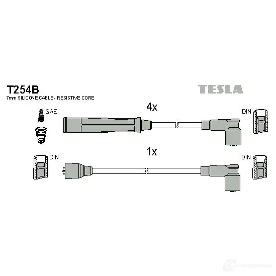 Высоковольтные провода зажигания, комплект TESLA 8595141003932 2695502 CG 8B4 t254b