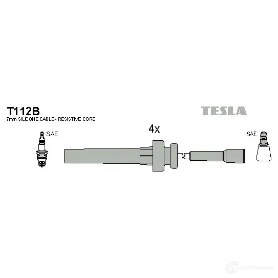 Высоковольтные провода зажигания, комплект TESLA 8595141021578 t112b ON Y2V 2695394 изображение 0
