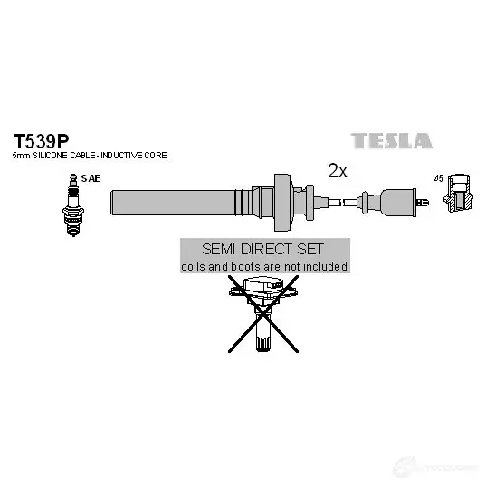 Высоковольтные провода зажигания, комплект TESLA 2695698 8595141016796 t539p Z136 7 изображение 0