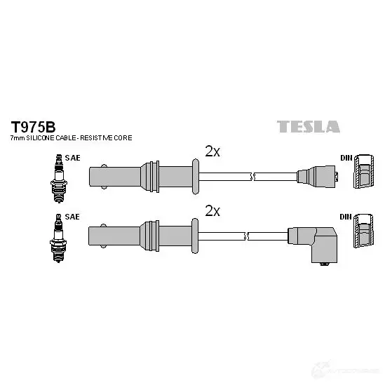 Высоковольтные провода зажигания, комплект TESLA 8595141015218 t975b 2696028 N4O Y90 изображение 0
