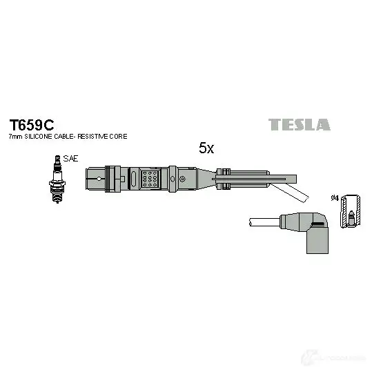 Высоковольтные провода зажигания, комплект TESLA t659c 2695800 XD4O64 I 8595141022711 изображение 0