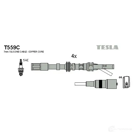 Высоковольтные провода зажигания, комплект TESLA t559c 8595141017199 UCE3 U 2695717 изображение 0