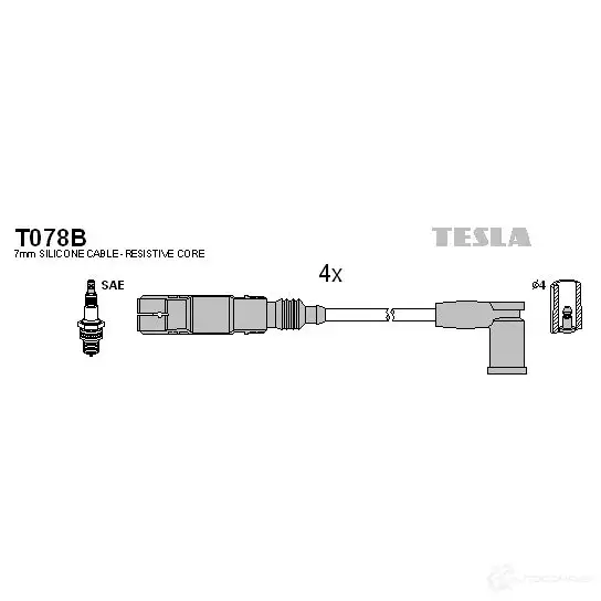 Высоковольтные провода зажигания, комплект TESLA JICIW0 N 8595141021264 t078b 2695364 изображение 0