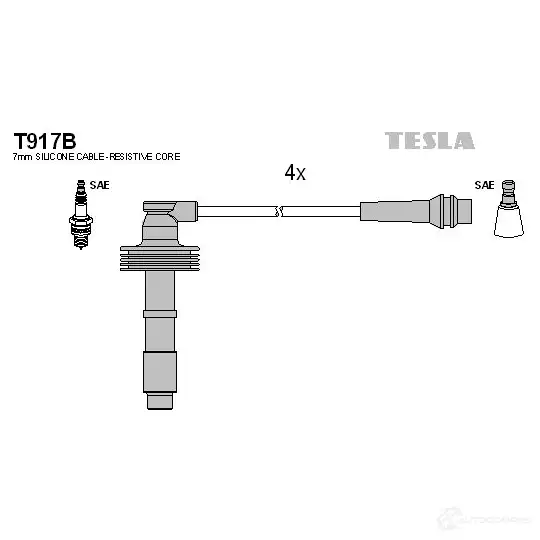 Высоковольтные провода зажигания, комплект TESLA 8595141014051 2V5 HA 2695981 t917b изображение 0
