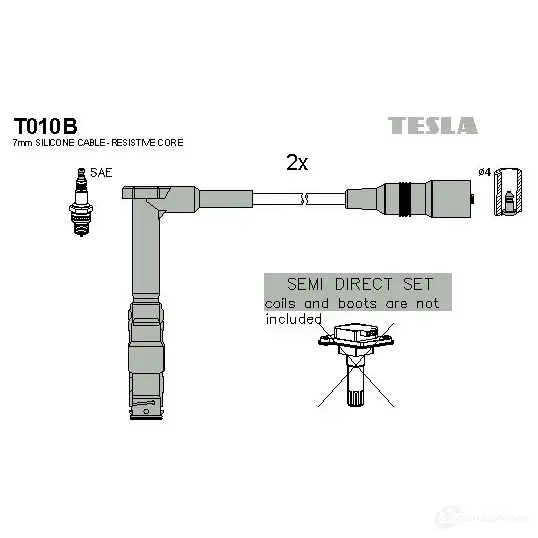 Высоковольтные провода зажигания, комплект TESLA I1P5 PDI t010b 2695299 8595141020588 изображение 0