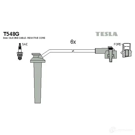 Высоковольтные провода зажигания, комплект TESLA G RC654 t548g 2695706 8595141016970 изображение 0
