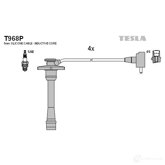 Высоковольтные провода зажигания, комплект TESLA BZE6I O 8595141015072 2696022 t968p