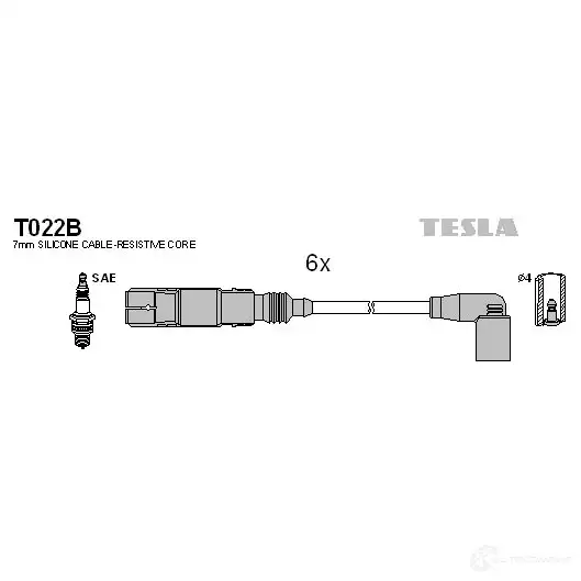 Высоковольтные провода зажигания, комплект TESLA 2695310 8595141035681 6T TA7 t022b изображение 0