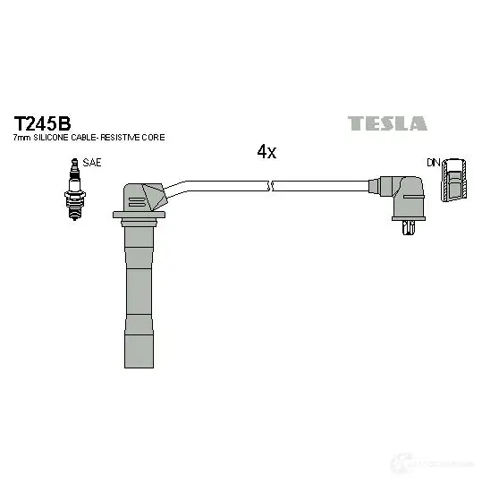 Высоковольтные провода зажигания, комплект TESLA K XRRMJD 8595141022612 2695494 t245b