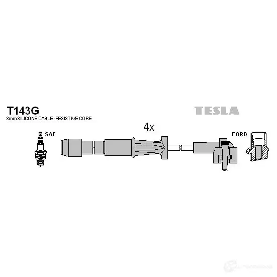 Высоковольтные провода зажигания, комплект TESLA 2695417 FG7X A t143g 8595141021745 изображение 0