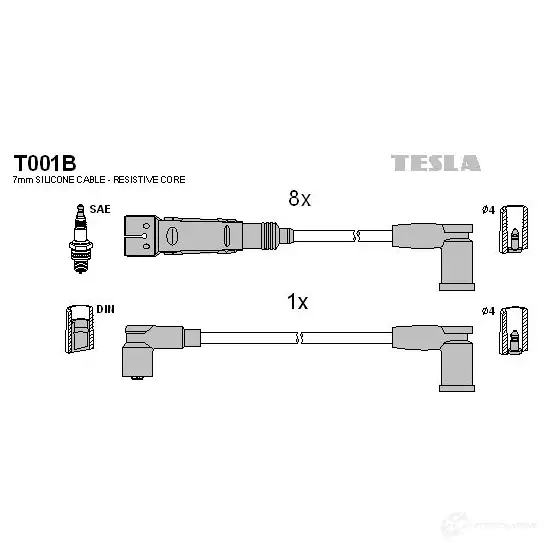 Высоковольтные провода зажигания, комплект TESLA 8595141020496 t001b 2695290 3BS PI9B