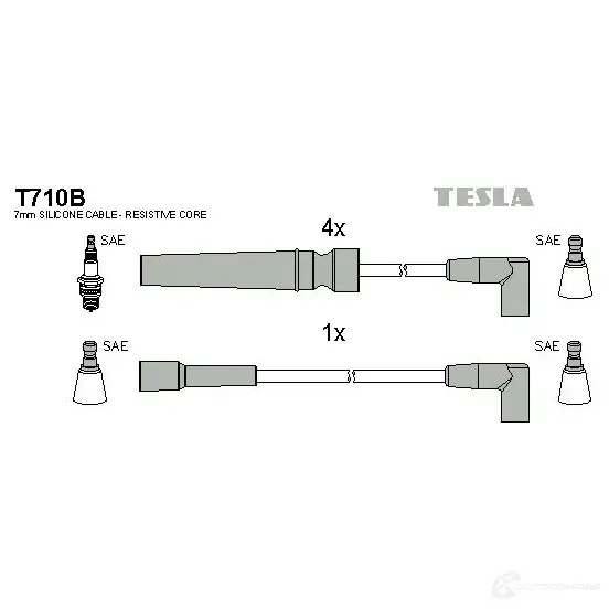 Высоковольтные провода зажигания, комплект TESLA t710b SVY3 N 2695825 8595141001099 изображение 0