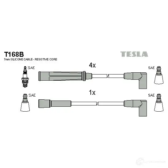 Высоковольтные провода зажигания, комплект TESLA t168b 8595141004670 GJ1SE DA 2695435 изображение 0
