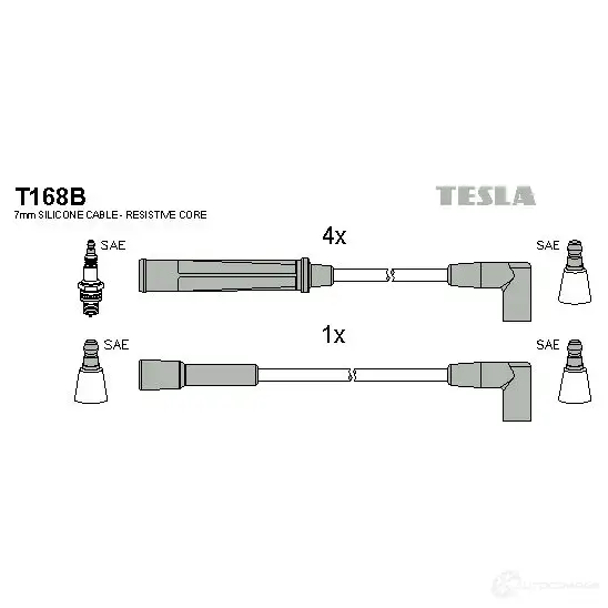 Высоковольтные провода зажигания, комплект TESLA t168b 8595141004670 GJ1SE DA 2695435