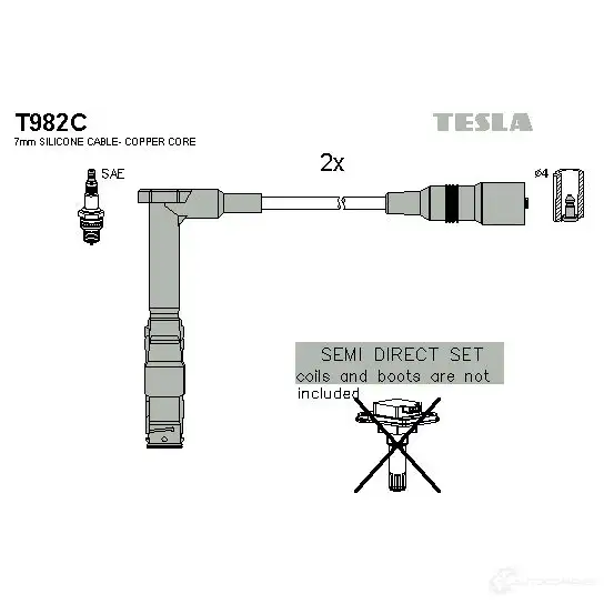 Высоковольтные провода зажигания, комплект TESLA IV6 22 2696034 t982c 8595141015355 изображение 0