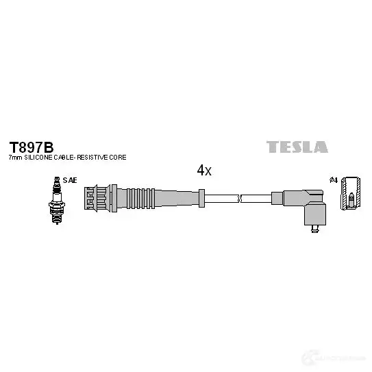 Высоковольтные провода зажигания, комплект TESLA t897b 1K 0SF 8595141013658 2695965 изображение 0