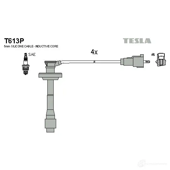 Высоковольтные провода зажигания, комплект TESLA t613p 2695765 8595141022391 I UWE1 изображение 0
