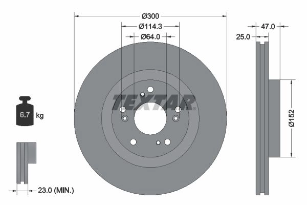 Тормозной диск TEXTAR K Z146G 1439998671 92177900