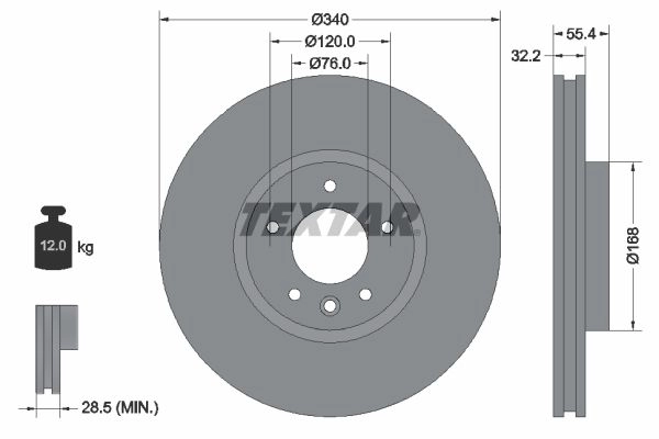 Тормозной диск TEXTAR 92230305 1437027391 6Q9SLV S изображение 0