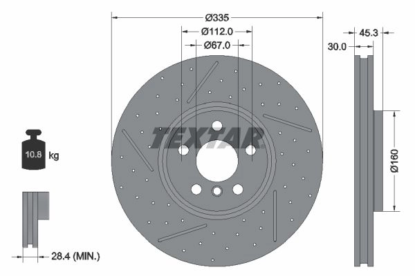 Тормозной диск TEXTAR 1437027327 5V3 S6W 92317105 изображение 0
