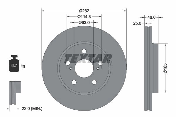 Тормозной диск TEXTAR Z8 3AS2P 1437027383 92321203 изображение 0