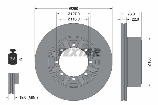 Тормозной диск TEXTAR X T1TK 1437027616 92322303 изображение 0