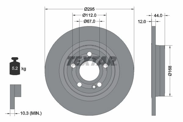 Тормозной диск TEXTAR 1437759045 92323203 27P WK изображение 0