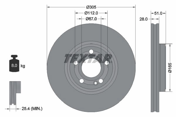 Тормозной диск TEXTAR 1437756823 92323405 W RITLUF изображение 0