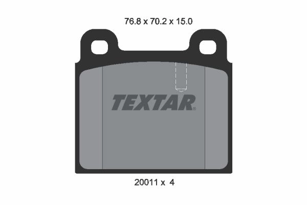 Тормозные колодки дисковые, комплект TEXTAR 20011 150 0 4 20011 2001102 510360 изображение 0