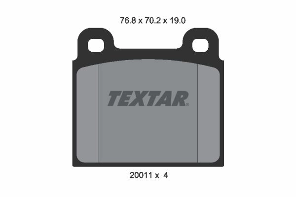 Тормозные колодки дисковые, комплект TEXTAR 2001104 20011 510361 20011 190 0 4