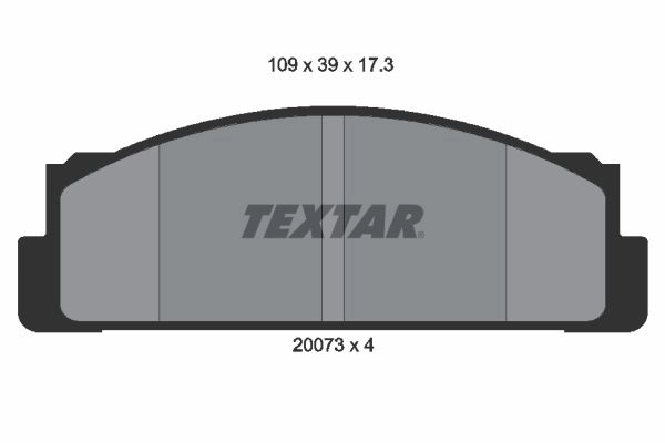 Тормозные колодки дисковые, комплект TEXTAR 20073 173 0 4 510372 2007304 20073 изображение 0