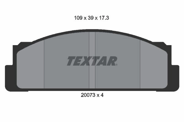 Тормозные колодки дисковые, комплект TEXTAR 20073 173 0 4 510372 2007304 20073