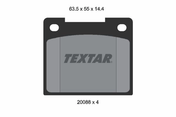 Тормозные колодки дисковые, комплект TEXTAR 20088 144 0 4 2008802 510379 20088 изображение 0