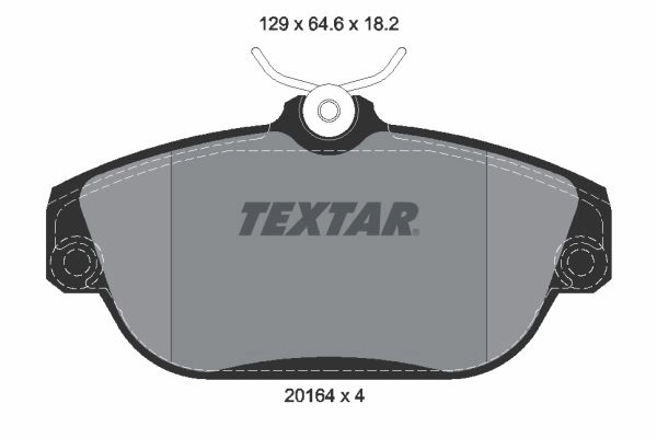 Тормозные колодки дисковые, комплект TEXTAR 510390 2016402 20164 182 0 4 20164