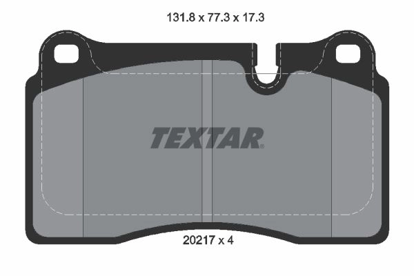 Тормозные колодки дисковые, комплект TEXTAR 2021701 510399 20217 20217 173 0 4