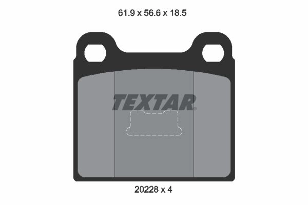 Тормозные колодки дисковые, комплект TEXTAR 2022802 510402 20228 20228 185 0 4 изображение 0