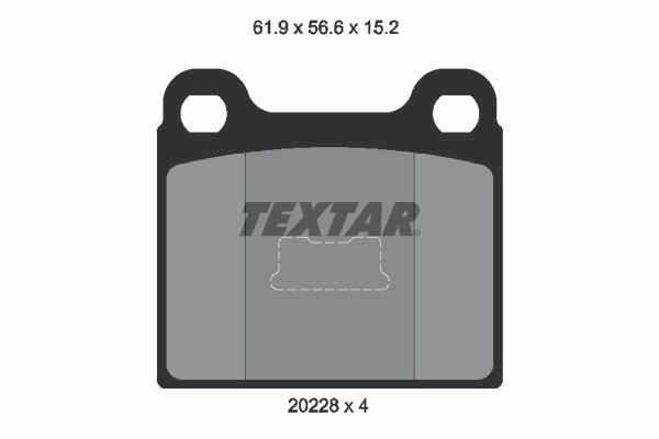 Тормозные колодки дисковые, комплект TEXTAR 20228 152 0 4 2022803 20228 510403 изображение 0
