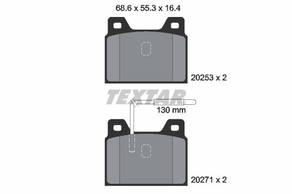 Тормозные колодки дисковые, комплект TEXTAR 510407 20253 164 0 5 20253 2025301 изображение 0