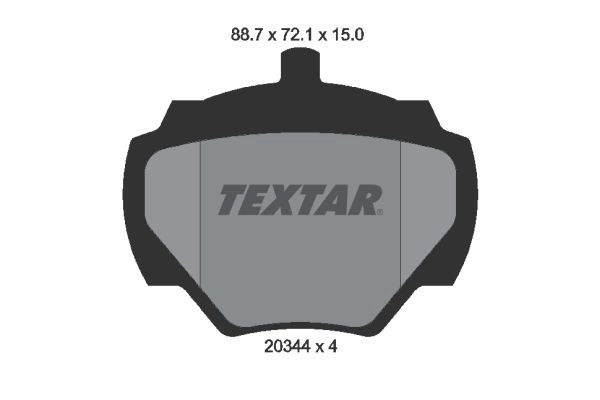 Тормозные колодки дисковые, комплект TEXTAR 20344 150 0 4 20344 2034402 510429 изображение 0