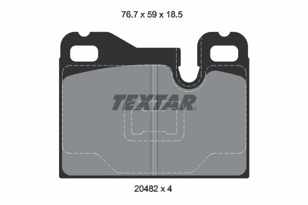 Тормозные колодки дисковые, комплект TEXTAR 510464 20482 185 0 4 2048201 20482 изображение 0