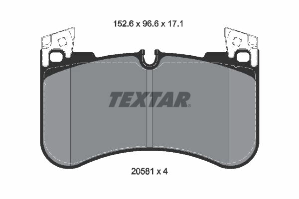 Тормозные колодки дисковые, комплект TEXTAR Y NYYNY 2058101 1437027239