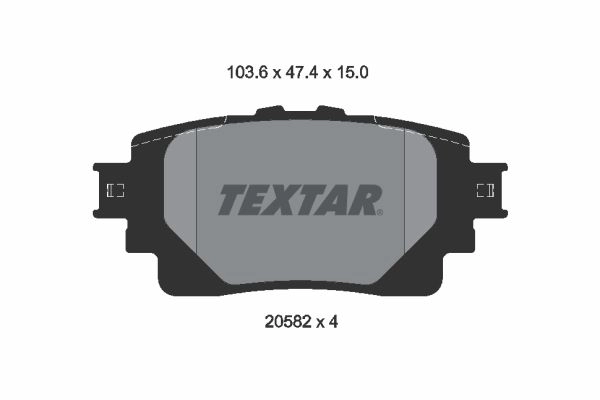 Тормозные колодки дисковые, комплект TEXTAR G0 O09 1437027497 2058201 изображение 0