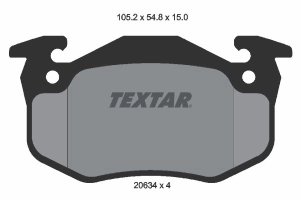 Тормозные колодки дисковые, комплект TEXTAR 20634 20634 150 0 4 2063402 510492