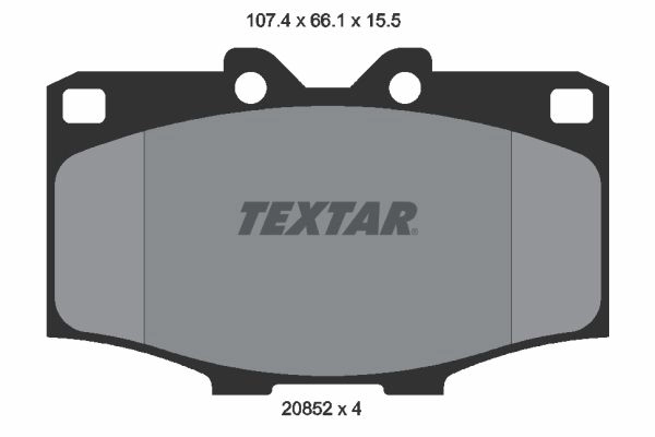 Тормозные колодки дисковые, комплект TEXTAR 510542 2085201 20852 20852 155 0 4 изображение 0