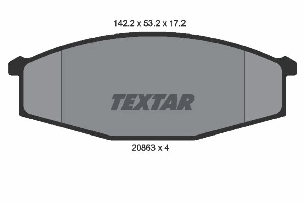 Тормозные колодки дисковые, комплект TEXTAR 20863 172 0 4 510547 2086301 20863 изображение 0