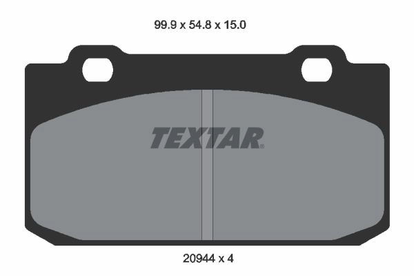 Тормозные колодки дисковые, комплект TEXTAR 20944 20944 150 0 4 2094401 510580 изображение 0