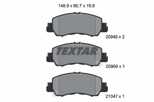 Тормозные колодки дисковые, комплект TEXTAR 2094901 1437027232 ZMHO W изображение 0