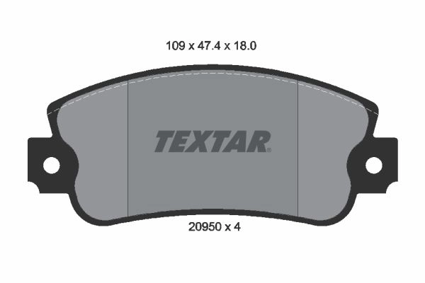 Тормозные колодки дисковые, комплект TEXTAR 510584 2095005 20950 20950 180 0 4 изображение 0