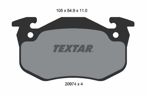 Тормозные колодки дисковые, комплект TEXTAR 510601 20973 2097401 20974 изображение 0