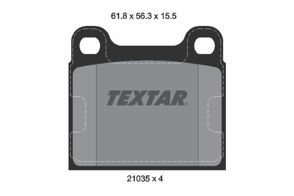 Тормозные колодки дисковые, комплект TEXTAR 21035 155 0 4 2103501 510616 21035 изображение 0
